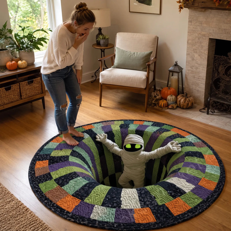 VortexEye™ 3D Ghost Illusion Round Rug - Waterproof Halloween Floor Mat