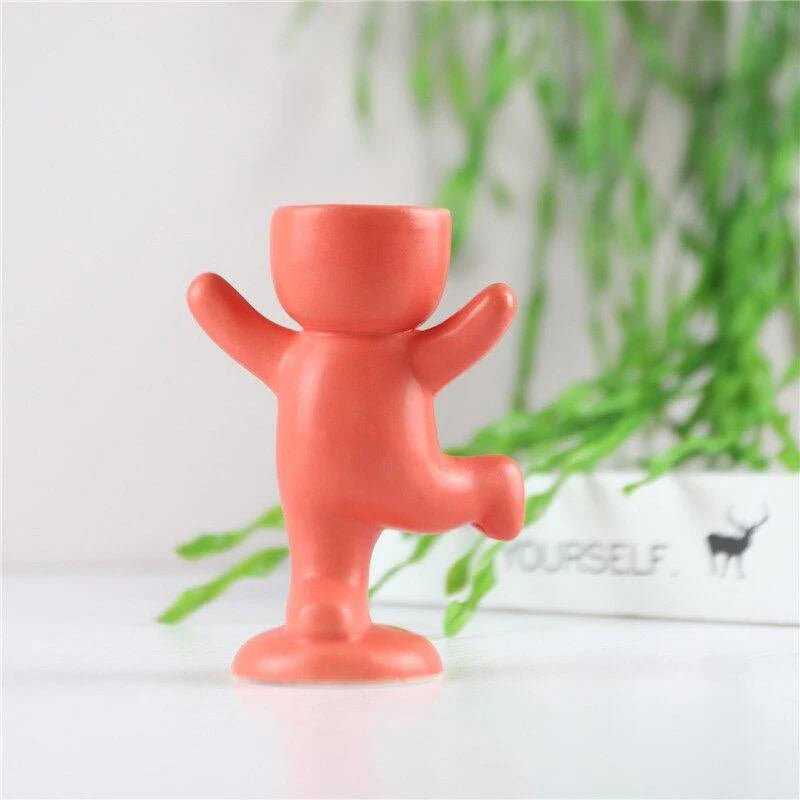 Petite Person Clay Succulent Planter
