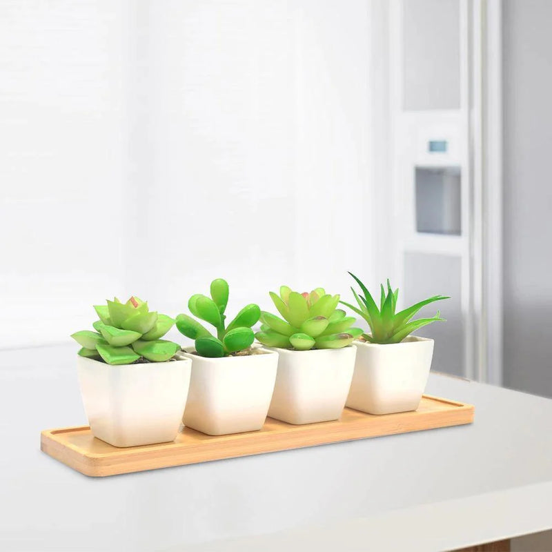 Bamboo Planter Saucer Trays
