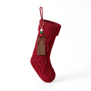 MerryNest™ Cable Knit Christmas Stocking 46cm — Red