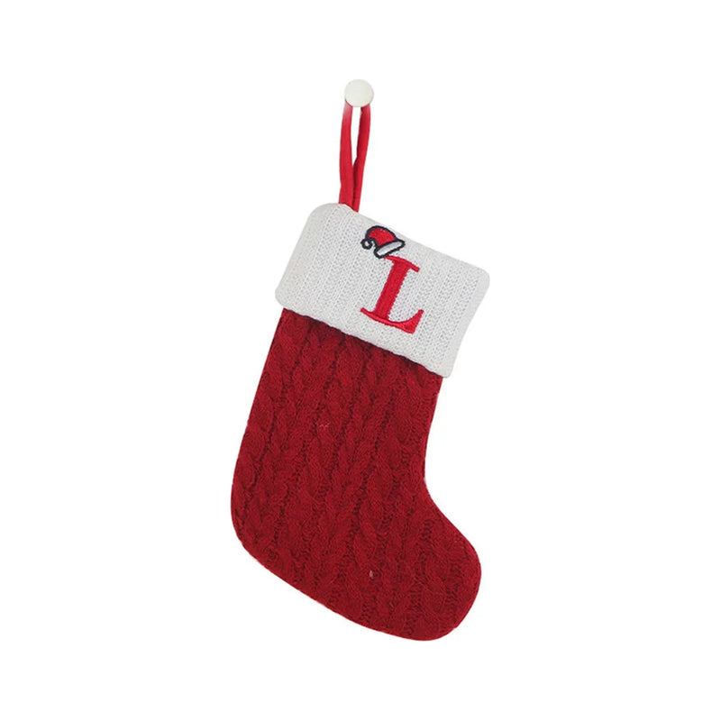 MerryNest™ Mini Knit Initial Christmas Stocking — L