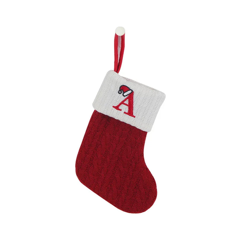 MerryNest™ Mini Knit Initial Christmas Stocking — A