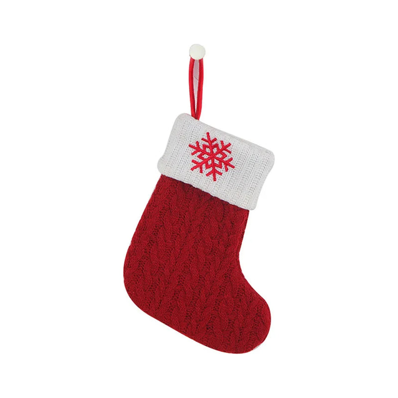 MerryNest™ Mini Knit Initial Christmas Stocking — Snowflake