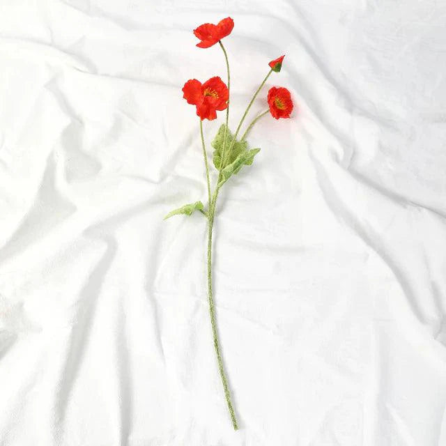 Faux Red Flowers