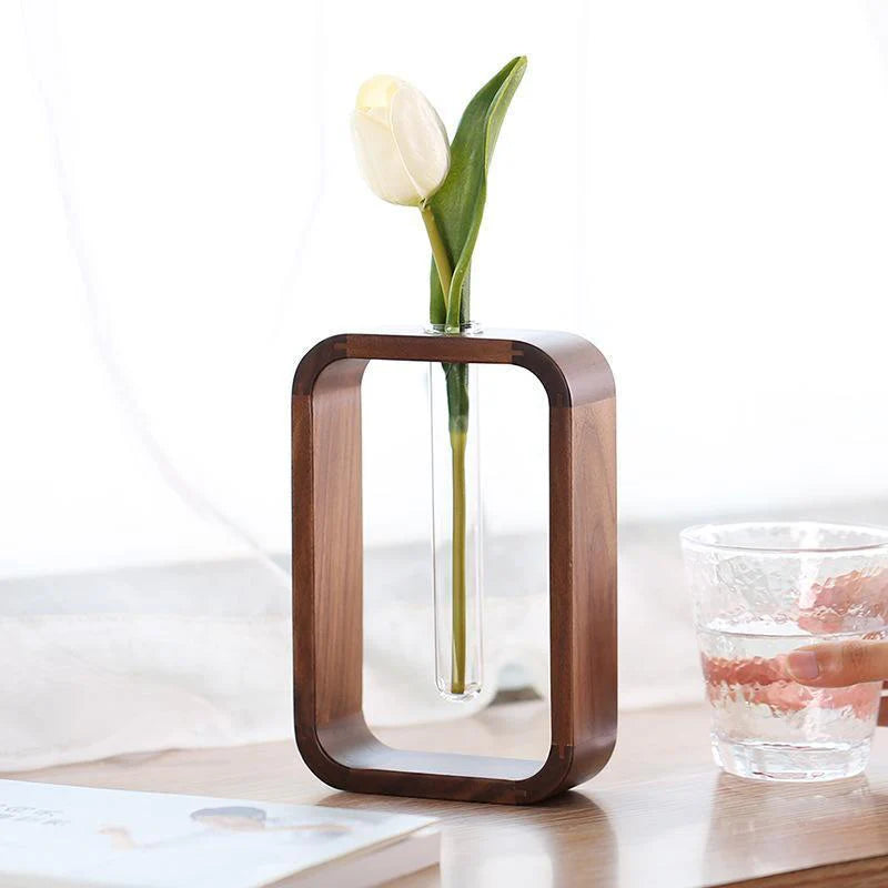Wood + Glass Plant Vase Regular price