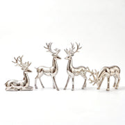 MerryNest™ Nordic Reindeer Figurine Set of 4 — Silver