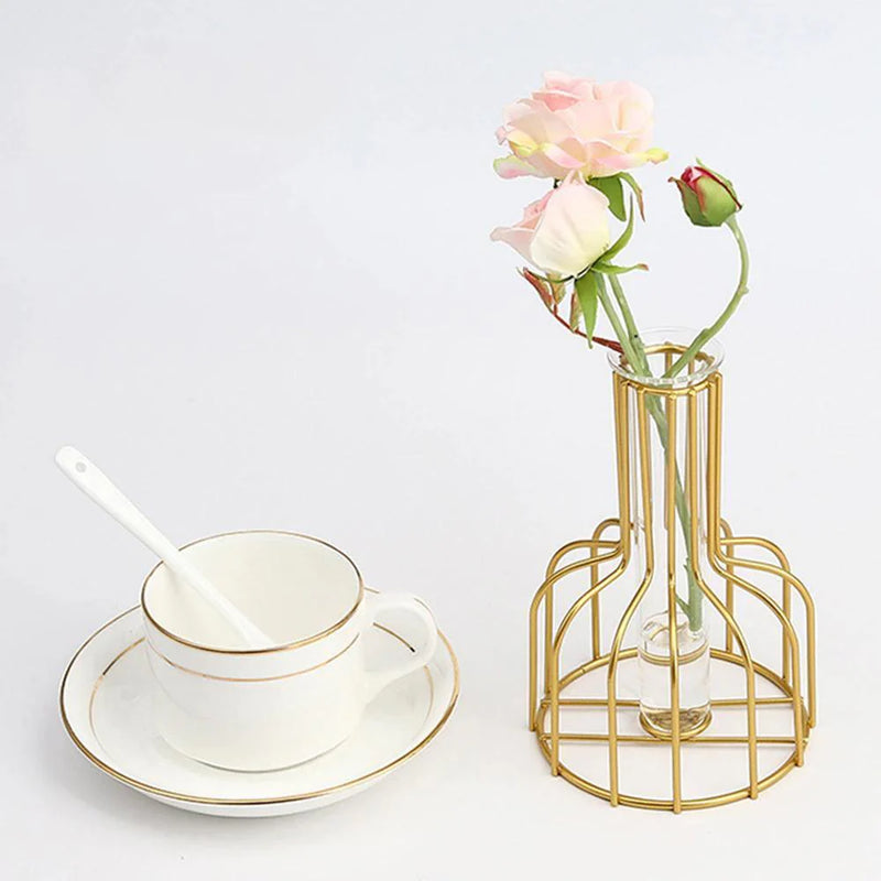Vase with Test Tube and Iron Stand