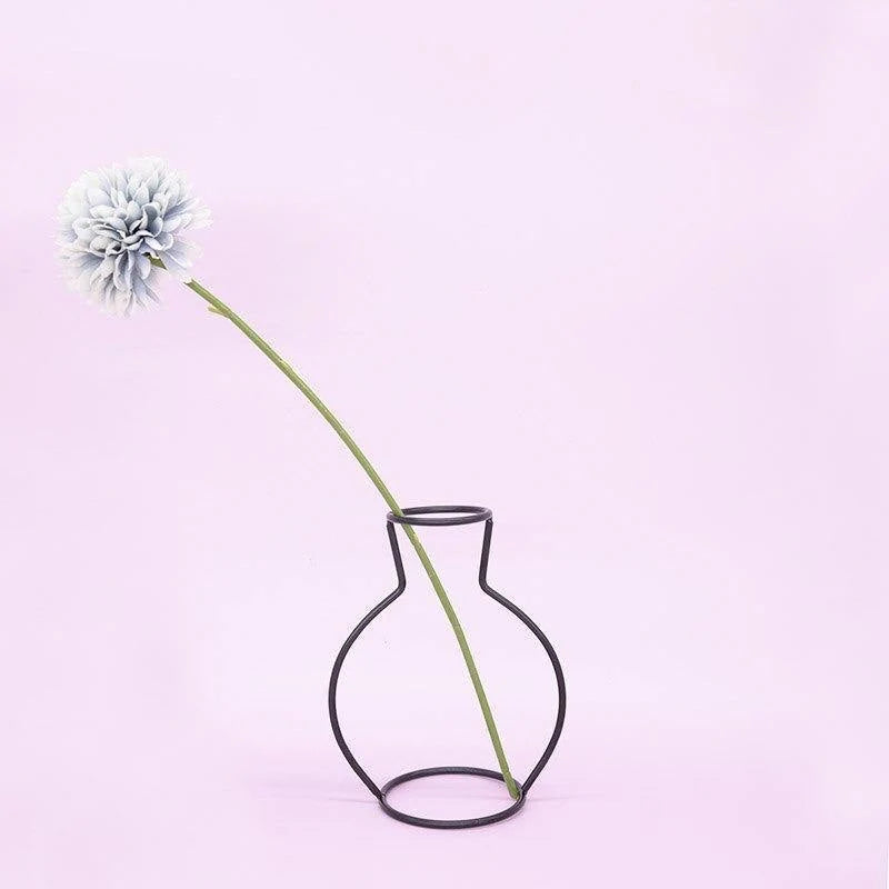 Sleek Iron Line Vase Stand