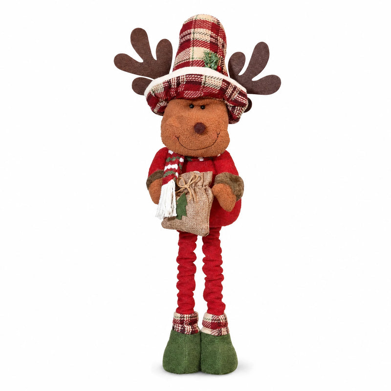 Plaid Telescopic Christmas Doll