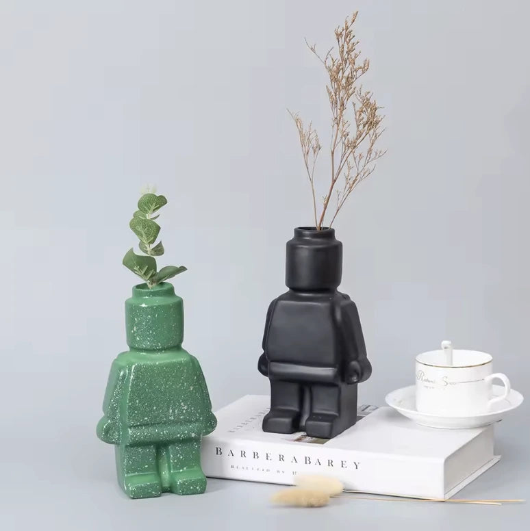 Nordic Robot Ceramic Vase