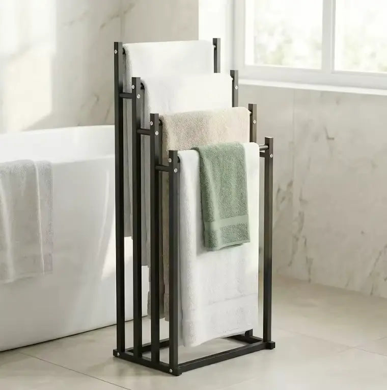 4-Tier Freestanding Towel Rack | Bathroom Organizer