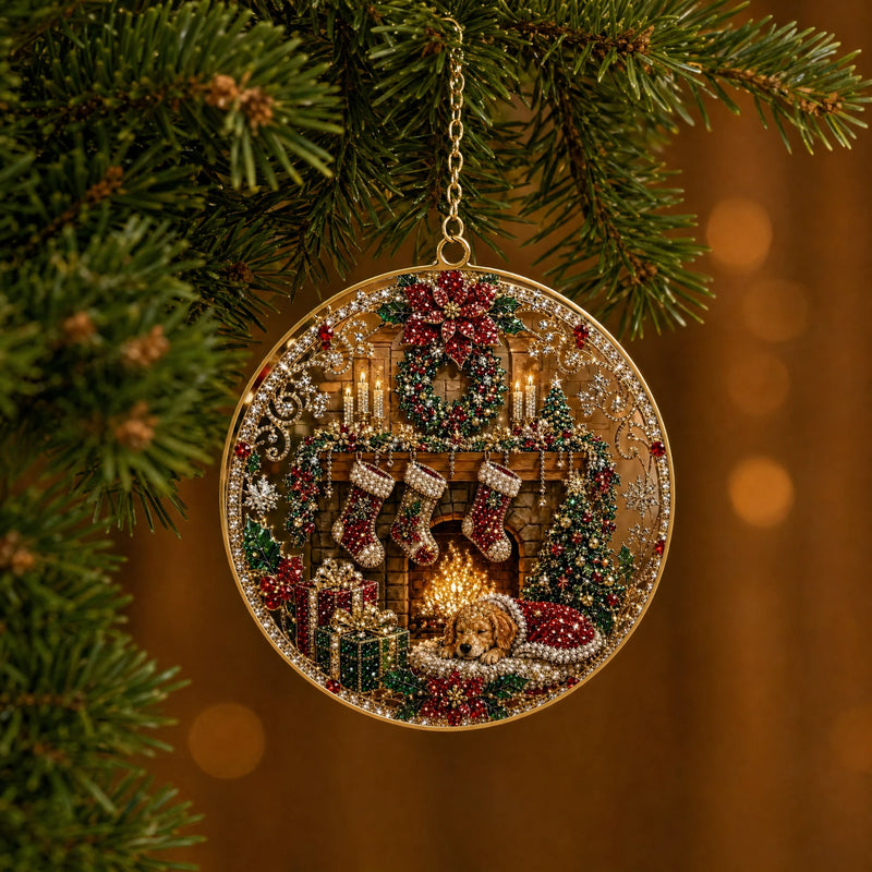 Round Acrylic Christmas Hanging Ornament