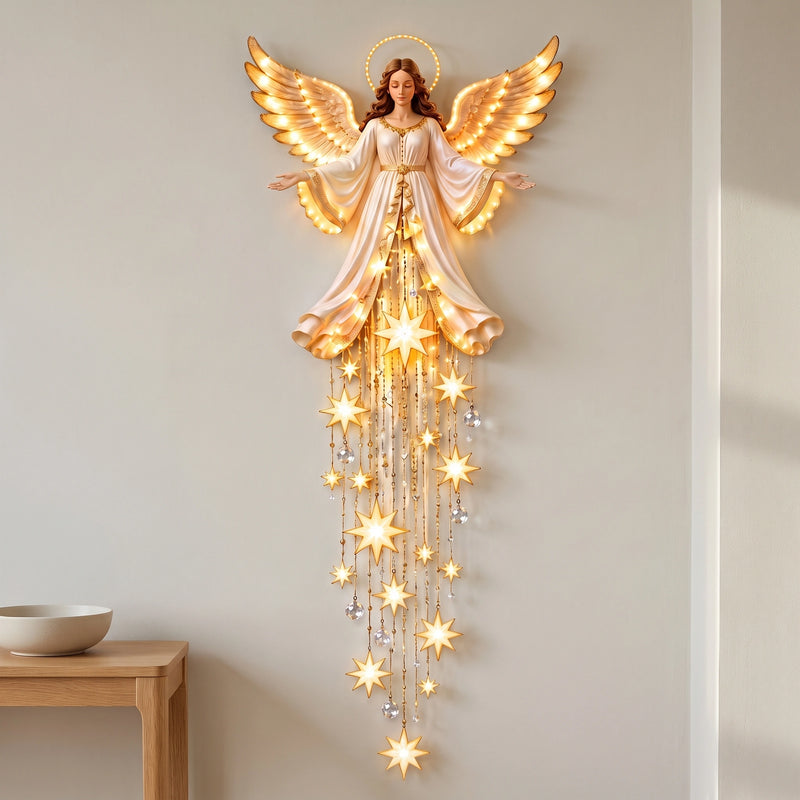Cascading Angel Christmas Wall Light