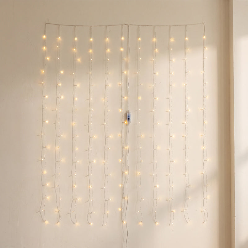 10 ft LED Curtain String Lights with Remote Control and USB Power
