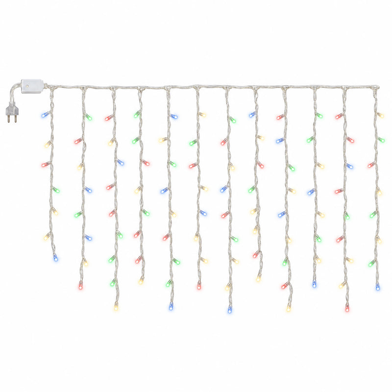 LED Curtain Lights, 8 Modes, Outdoor Icicle String, US/EU Plug