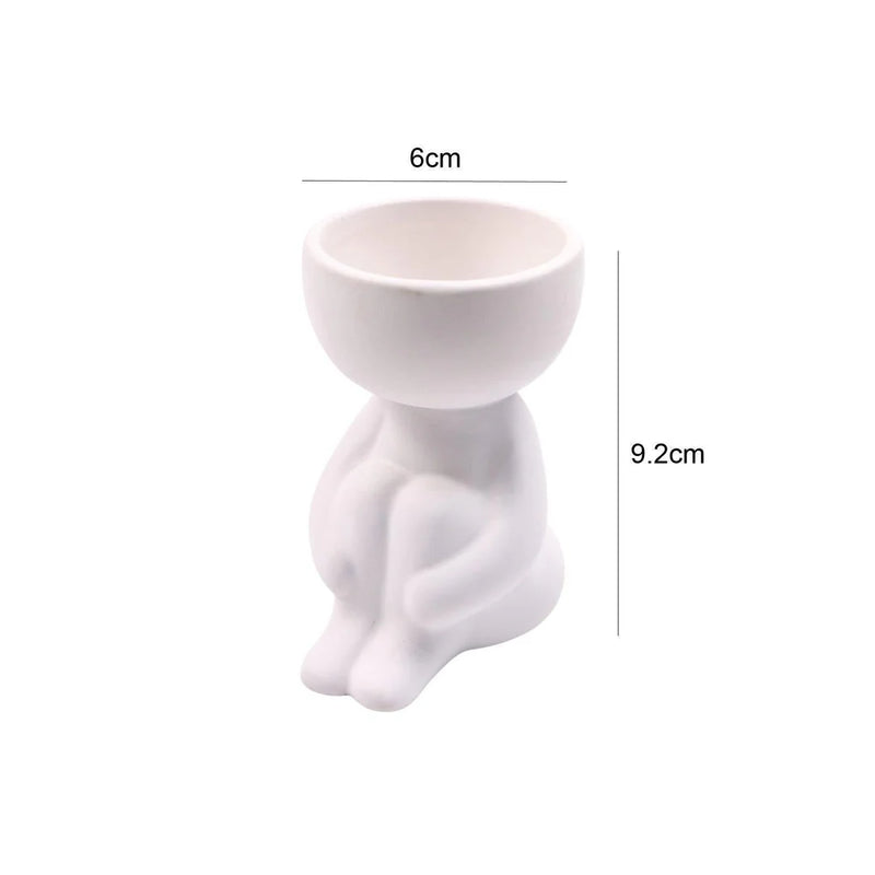 Petite Person Clay Succulent Planter