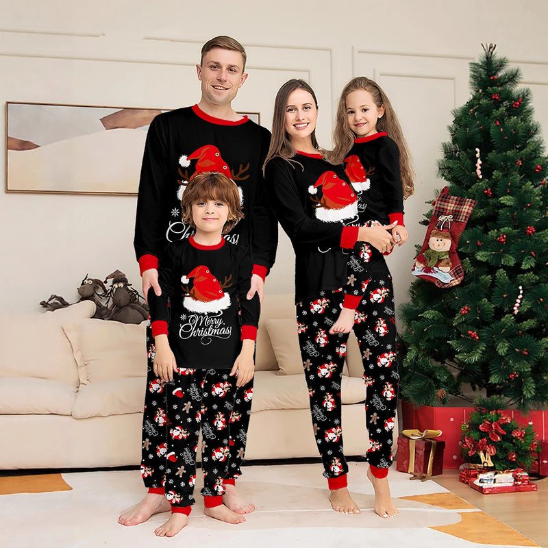 Christmas Family Matching Pyjamas — Santa & Candy Cane Print, 2-Piece Set