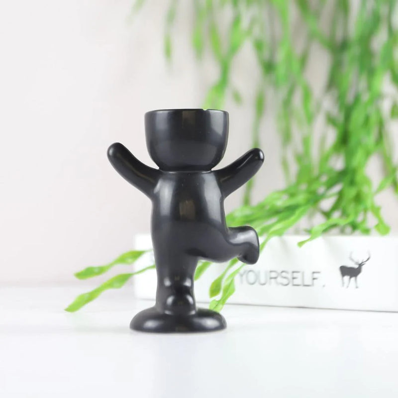 Petite Person Clay Succulent Planter