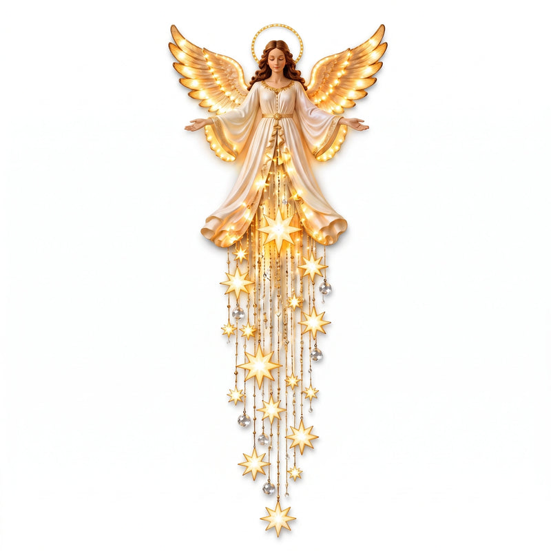 Cascading Angel Christmas Wall Light