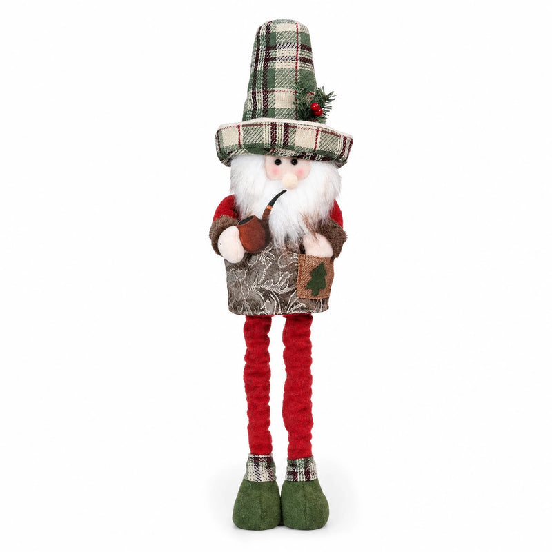 Plaid Telescopic Christmas Doll