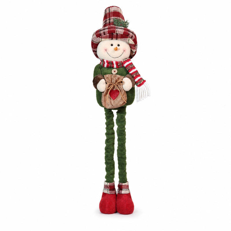 Plaid Telescopic Christmas Doll