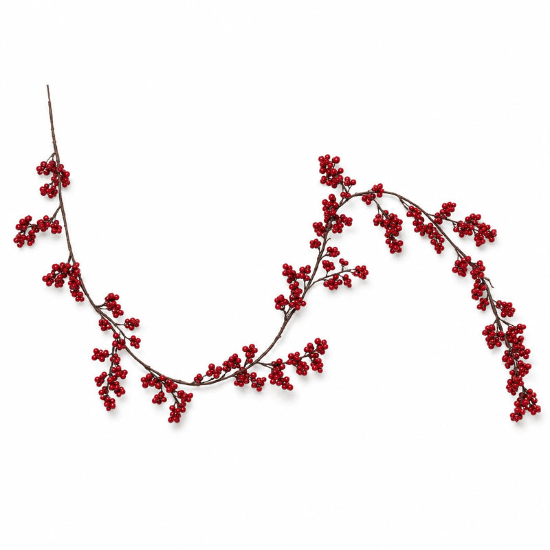 Artificial Christmas Berry Vine, Red Berry Garland, Bendable