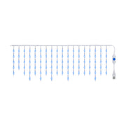 USB icicle curtain light, 10 m 200 LED, blue, on a white background