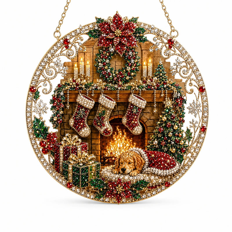 Round Acrylic Christmas Hanging Ornament