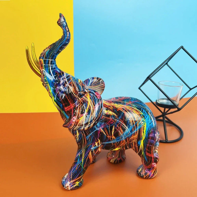 LuckyTrunk™ - Graffiti Art Elephant Sculpture