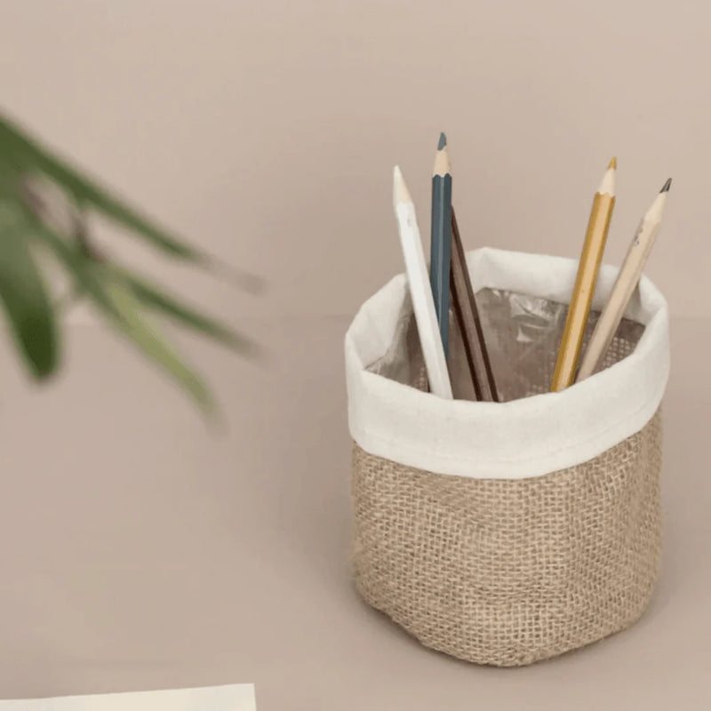 Vintage Fabric Planter Basket Regular price