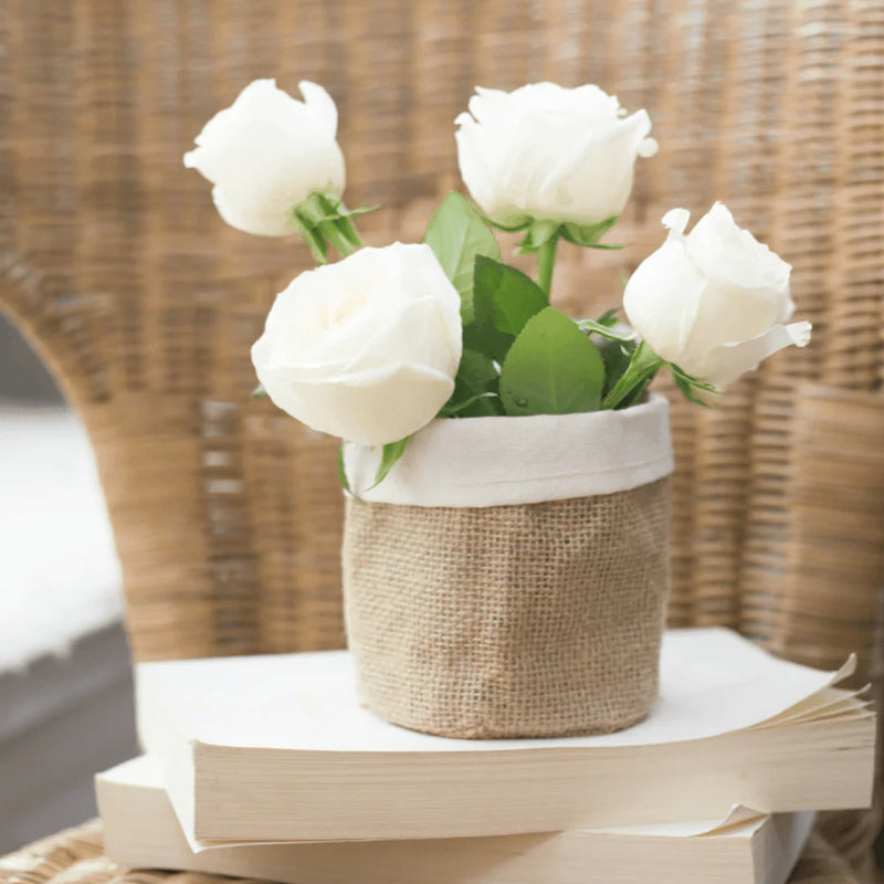 Vintage Fabric Planter Basket Regular price
