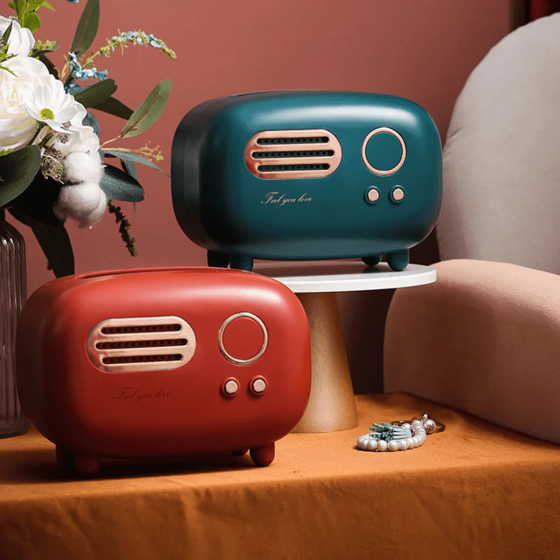 Retro Radio Tissue Box Holder