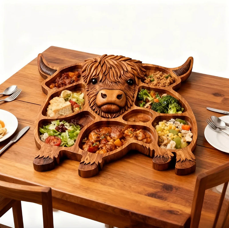 Highland Feast™ - Rustic Cow Charcuterie Board