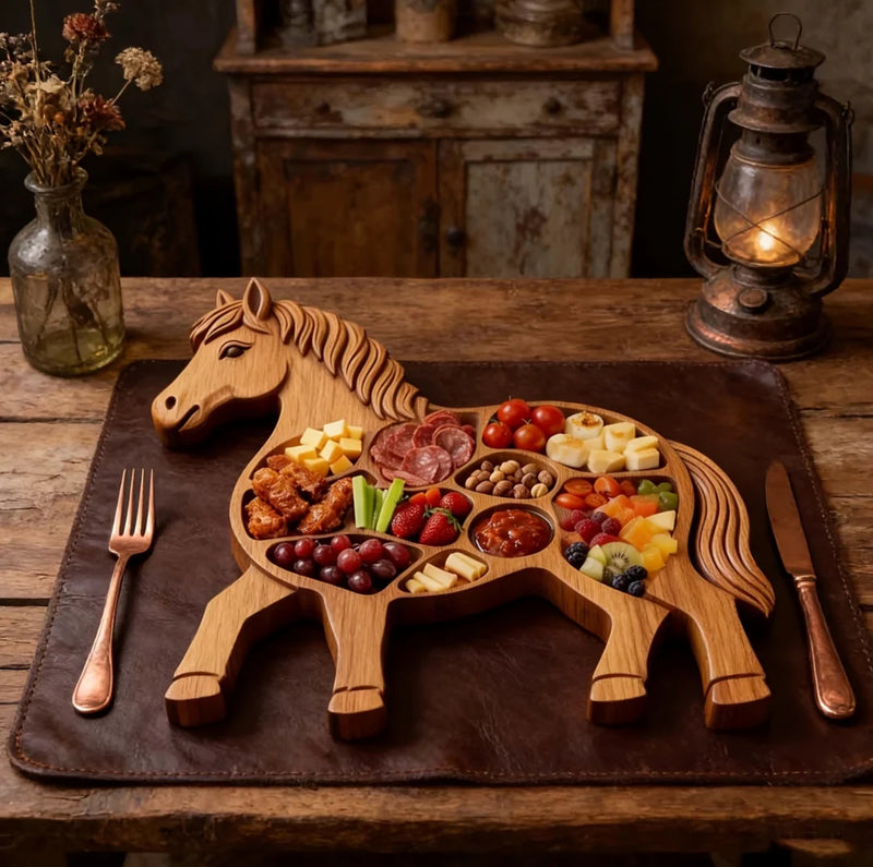 StallionServe™ - Rustic Horse Charcuterie Platter