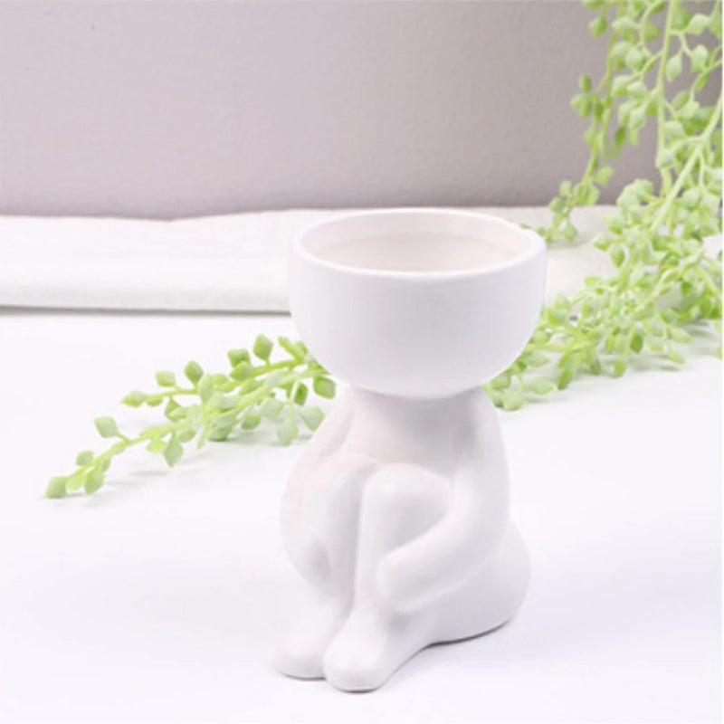 Petite Person Clay Succulent Planter