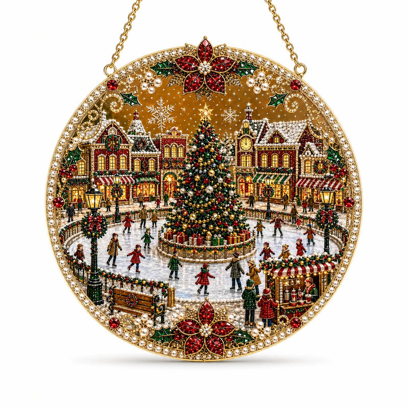 Round Acrylic Christmas Hanging Ornament