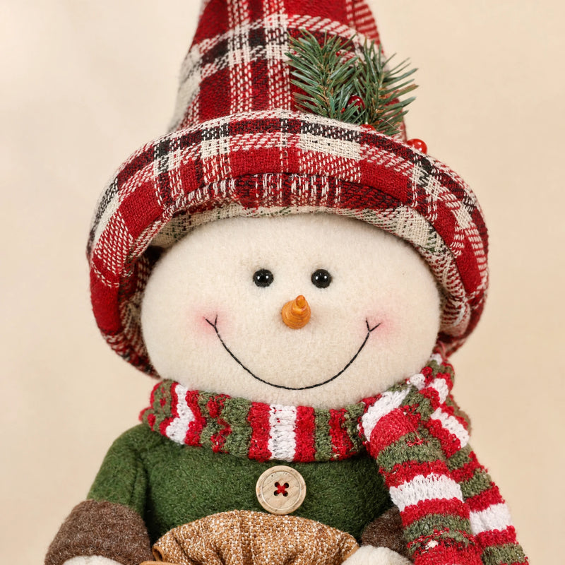 Plaid Telescopic Christmas Doll