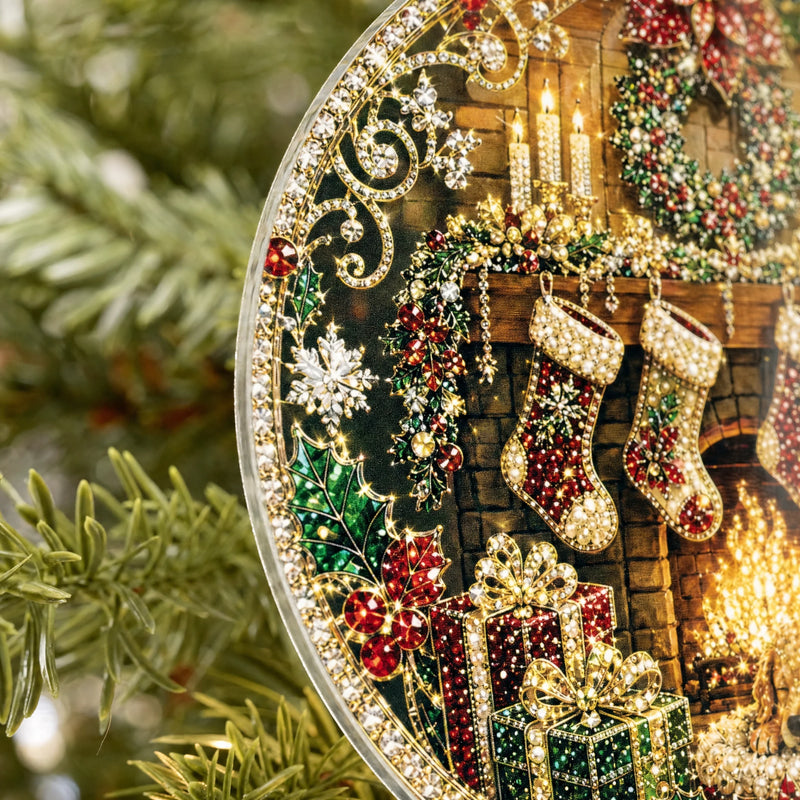 Round Acrylic Christmas Hanging Ornament