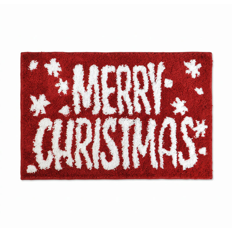 Merry Christmas Red Accent Rug
