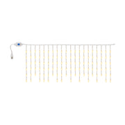 USB icicle curtain light, warm colour, on a white background
