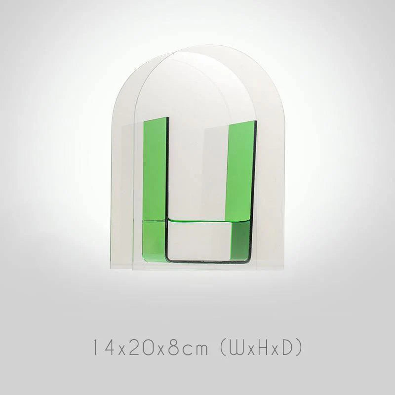 Vibrant Acrylic Geometric Floral Vase