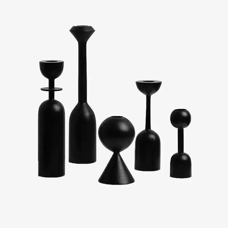 Black Taper Candle Holders
