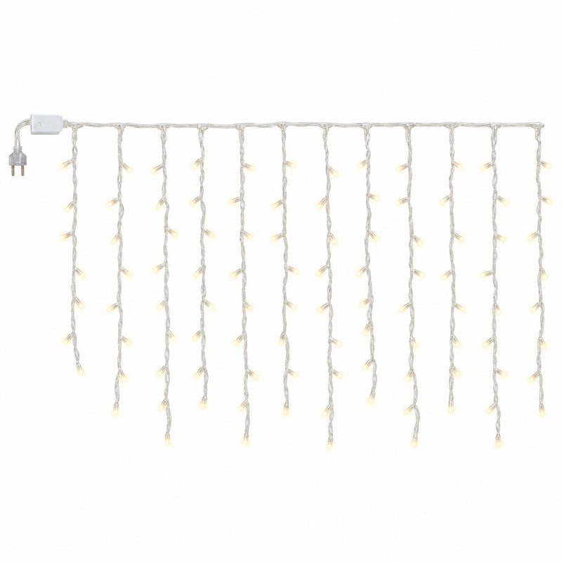 LED Curtain Lights, 8 Modes, Outdoor Icicle String, US/EU Plug