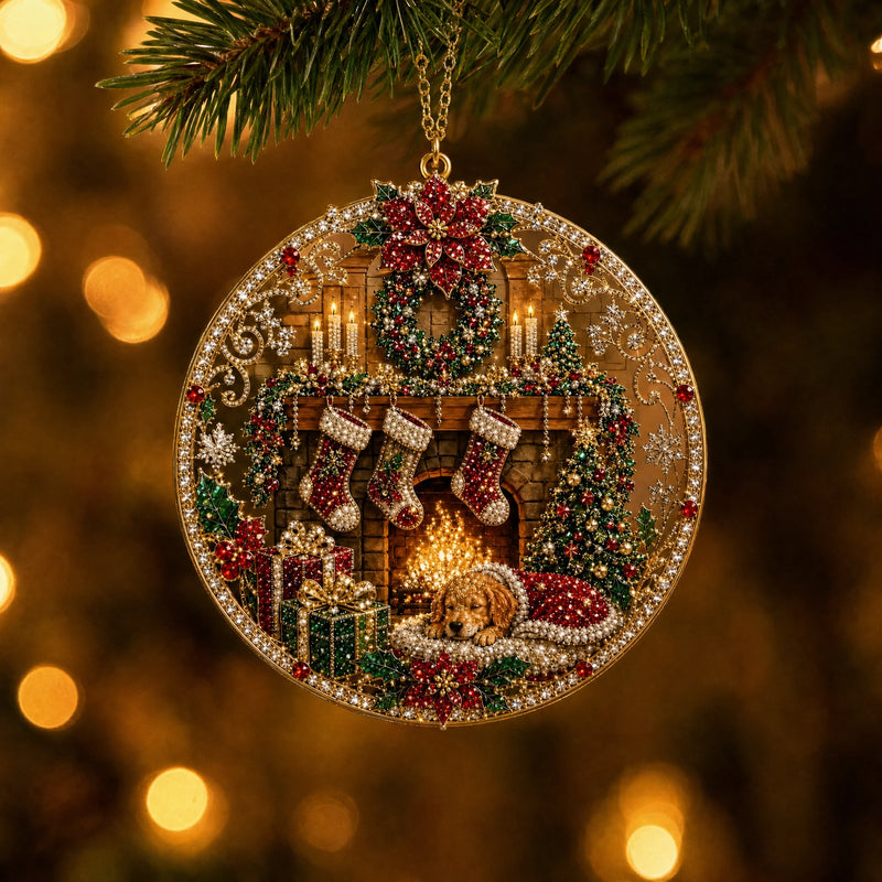Round Acrylic Christmas Hanging Ornament
