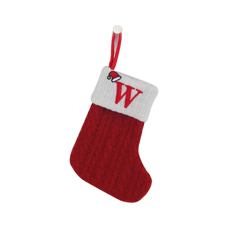 MerryNest™ Mini Knit Initial Christmas Stocking — W