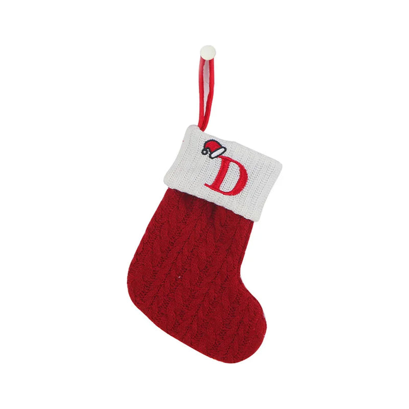 MerryNest™ Mini Knit Initial Christmas Stocking — D