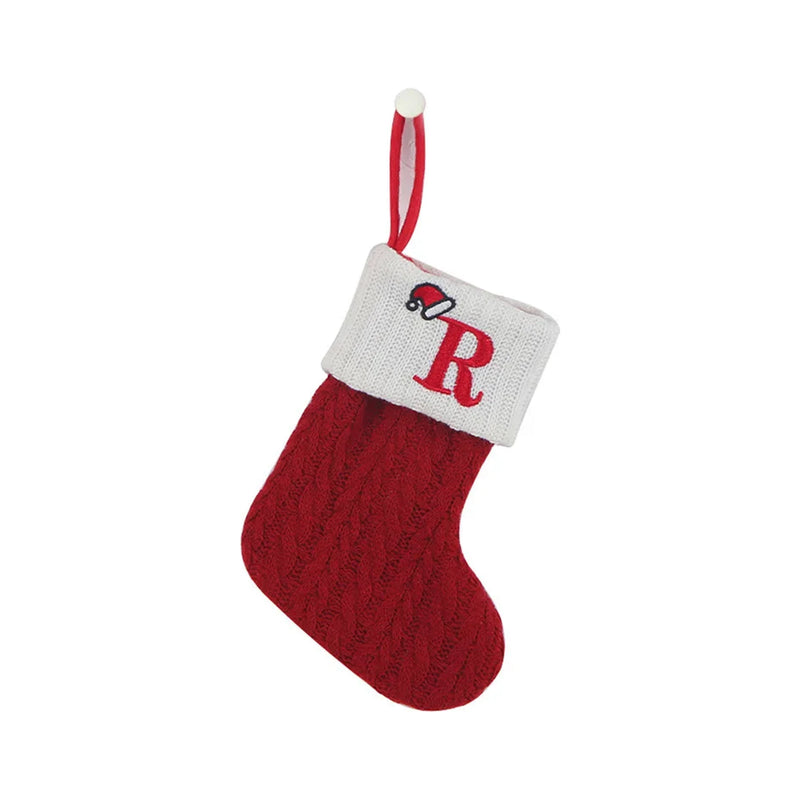 MerryNest™ Mini Knit Initial Christmas Stocking — R