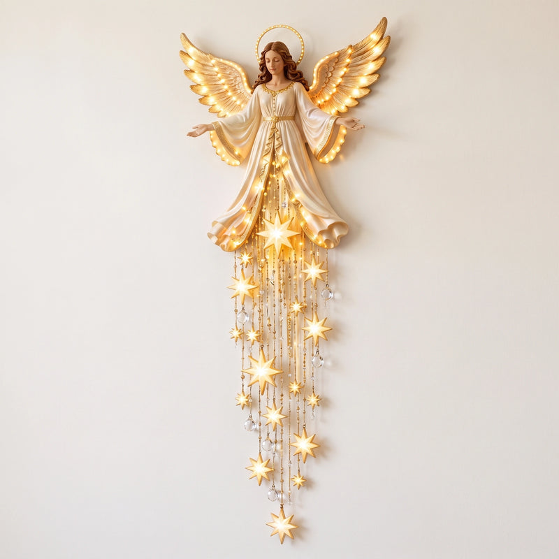 Cascading Angel Christmas Wall Light