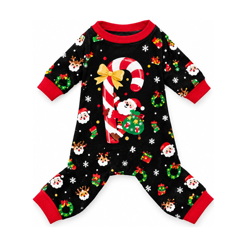 Christmas Family Matching Pyjamas — Santa & Candy Cane Print, 2-Piece Set