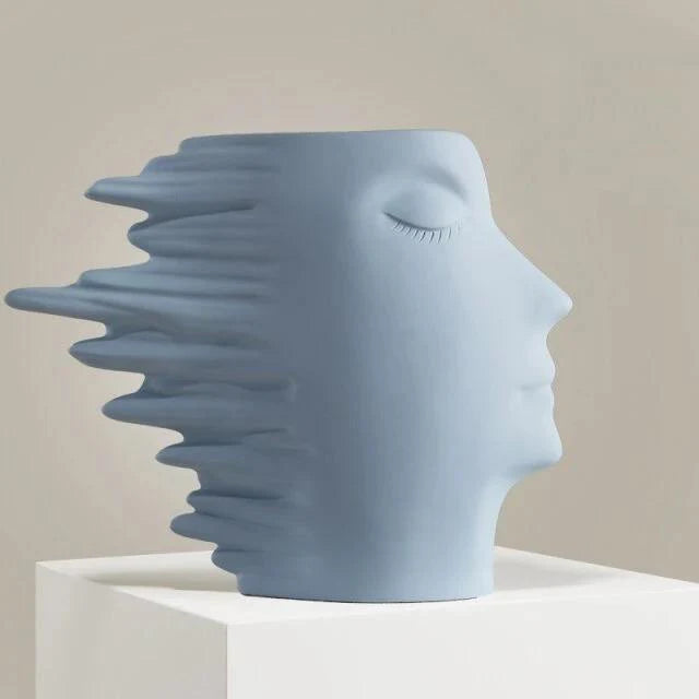Windswept Faces Vase